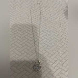 Elegant Silver-tone Pendant Necklace